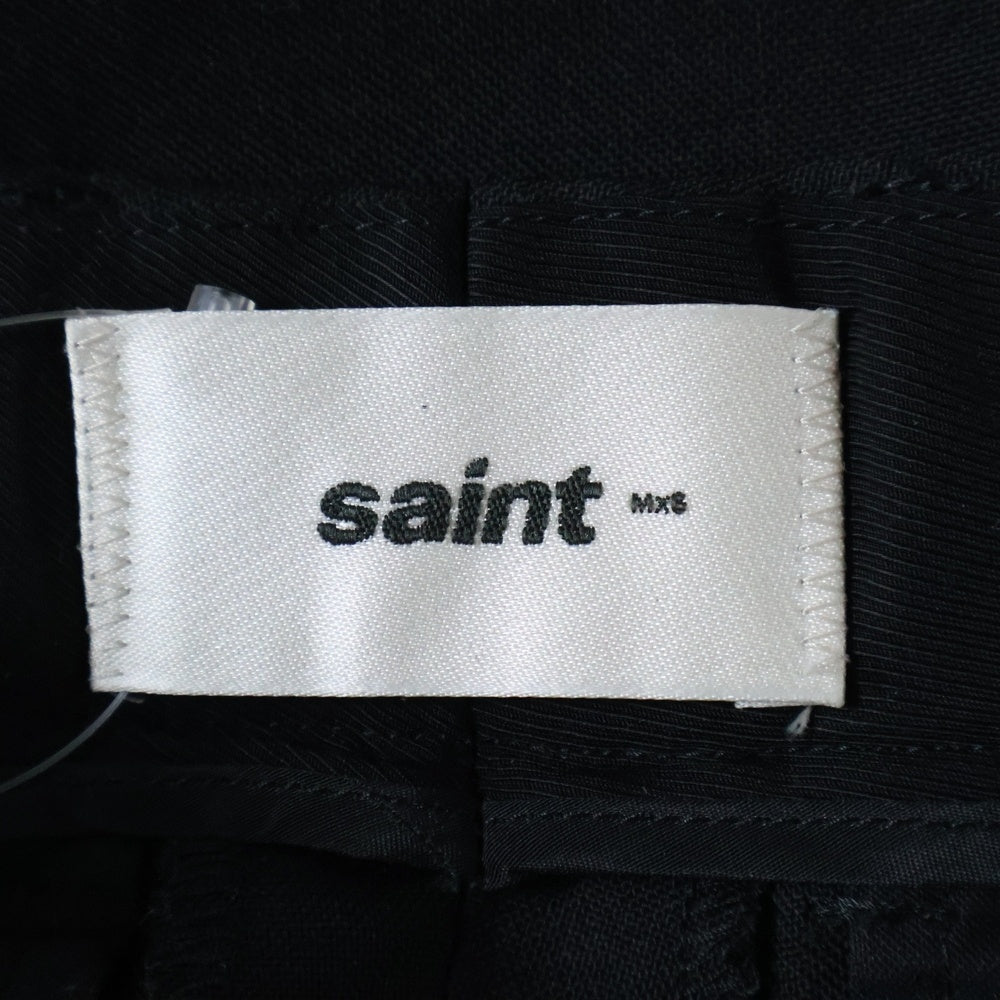 SAINT MICHAEL(セントマイケル) 24AW ×DENIM TEARS DT_SLACKS/CT WRTH デニムティアーズ フラワー スラックスパンツ ブラック SM-YS1-0000-C49