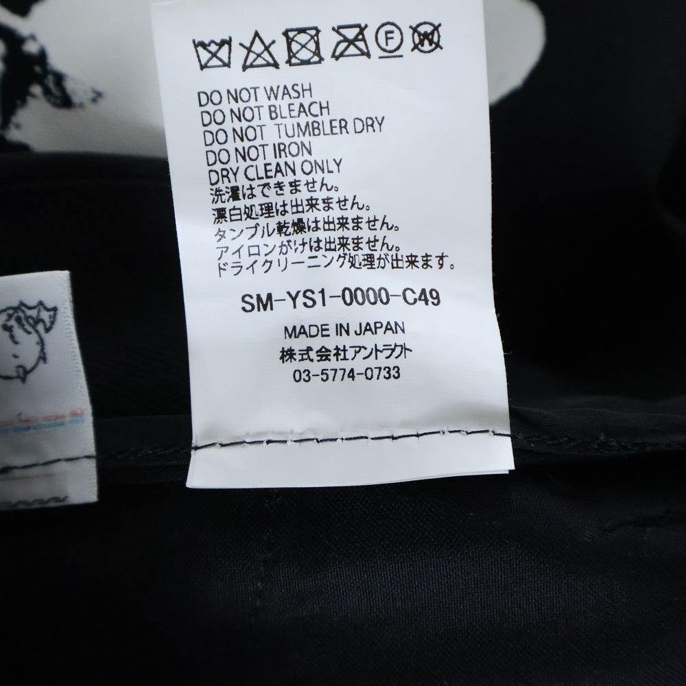 SAINT MICHAEL(セントマイケル) 24AW ×DENIM TEARS DT_SLACKS/CT WRTH デニムティアーズ フラワー スラックスパンツ ブラック SM-YS1-0000-C49