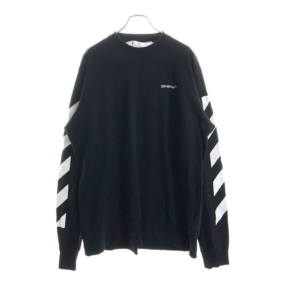 OFF-WHITE(オフホワイト) 袖ロゴ 長袖ロングスリーブ カットソー ブラック OMAB064C99JER001