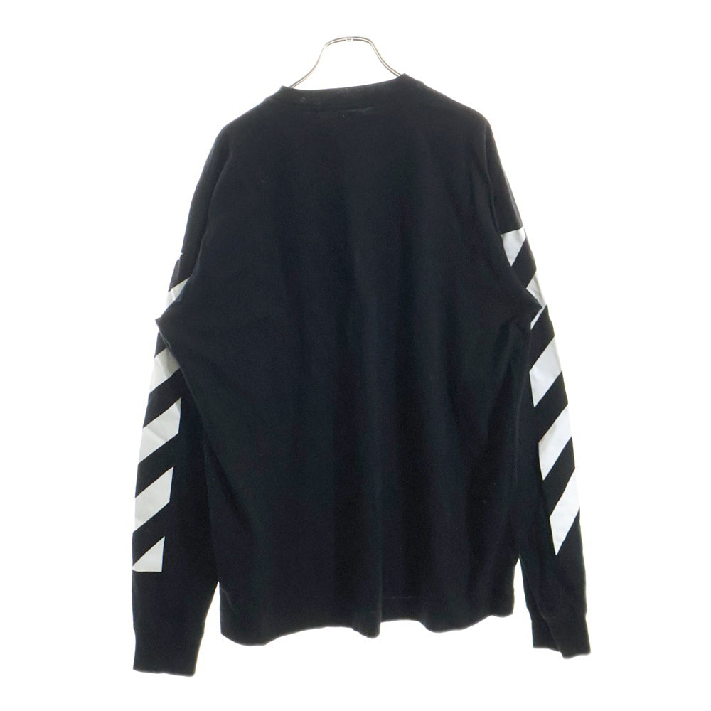 OFF-WHITE(オフホワイト) 袖ロゴ 長袖ロングスリーブ カットソー ブラック OMAB064C99JER001