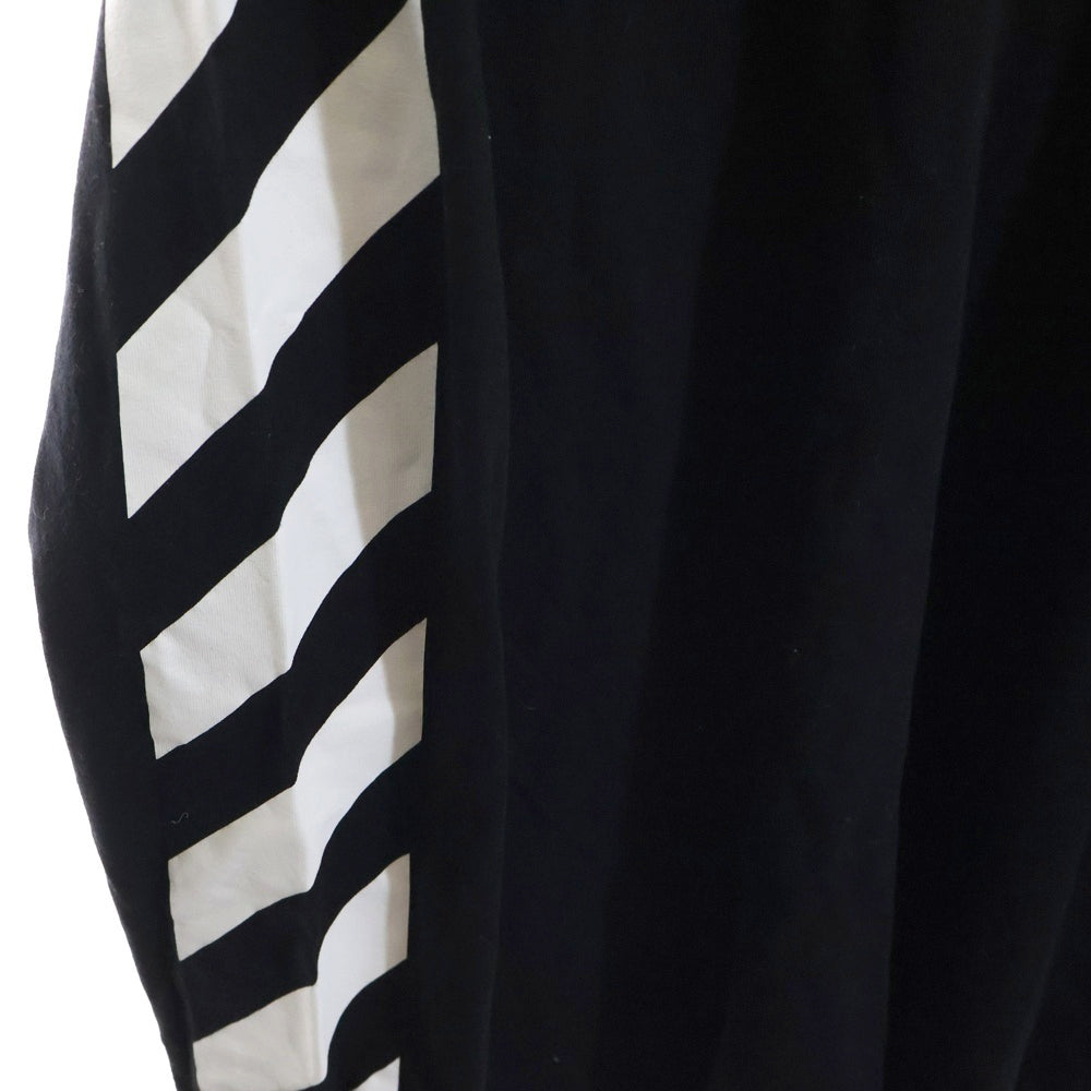 OFF-WHITE(オフホワイト) 袖ロゴ 長袖ロングスリーブ カットソー ブラック OMAB064C99JER001