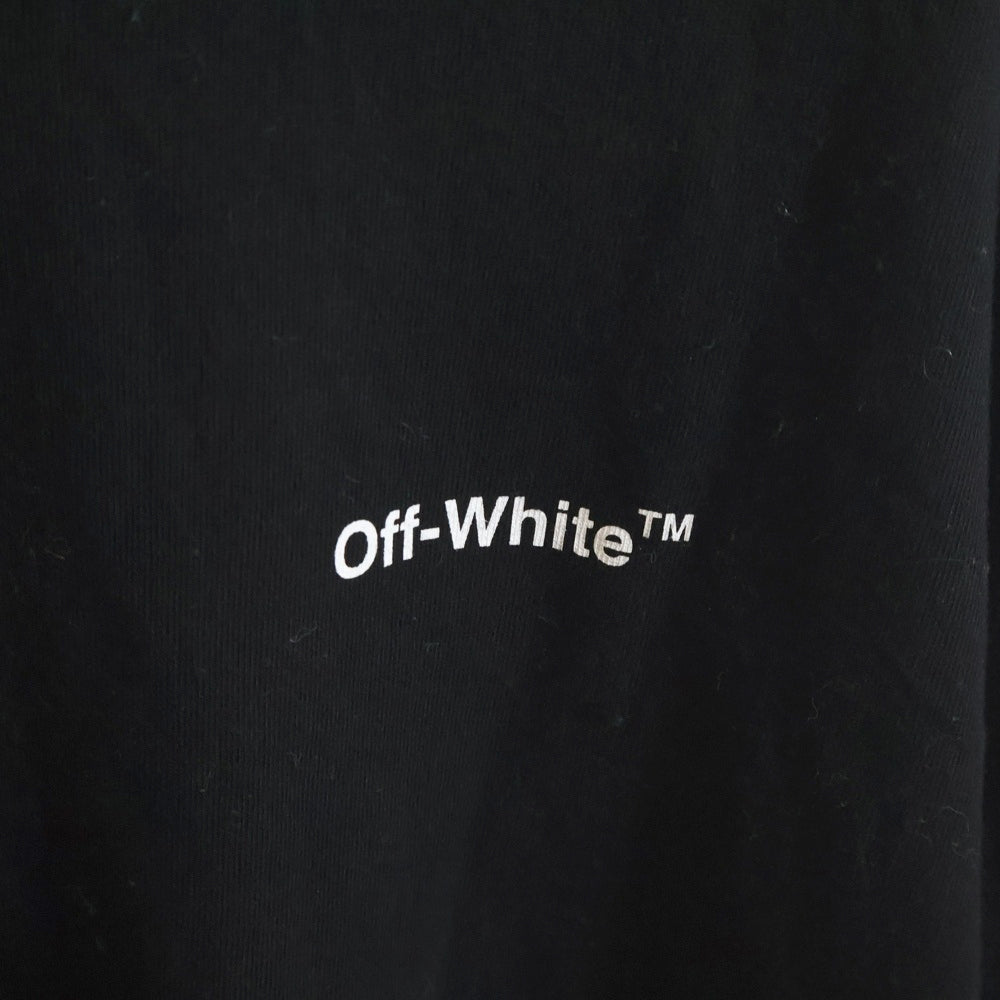 OFF-WHITE(オフホワイト) 袖ロゴ 長袖ロングスリーブ カットソー ブラック OMAB064C99JER001