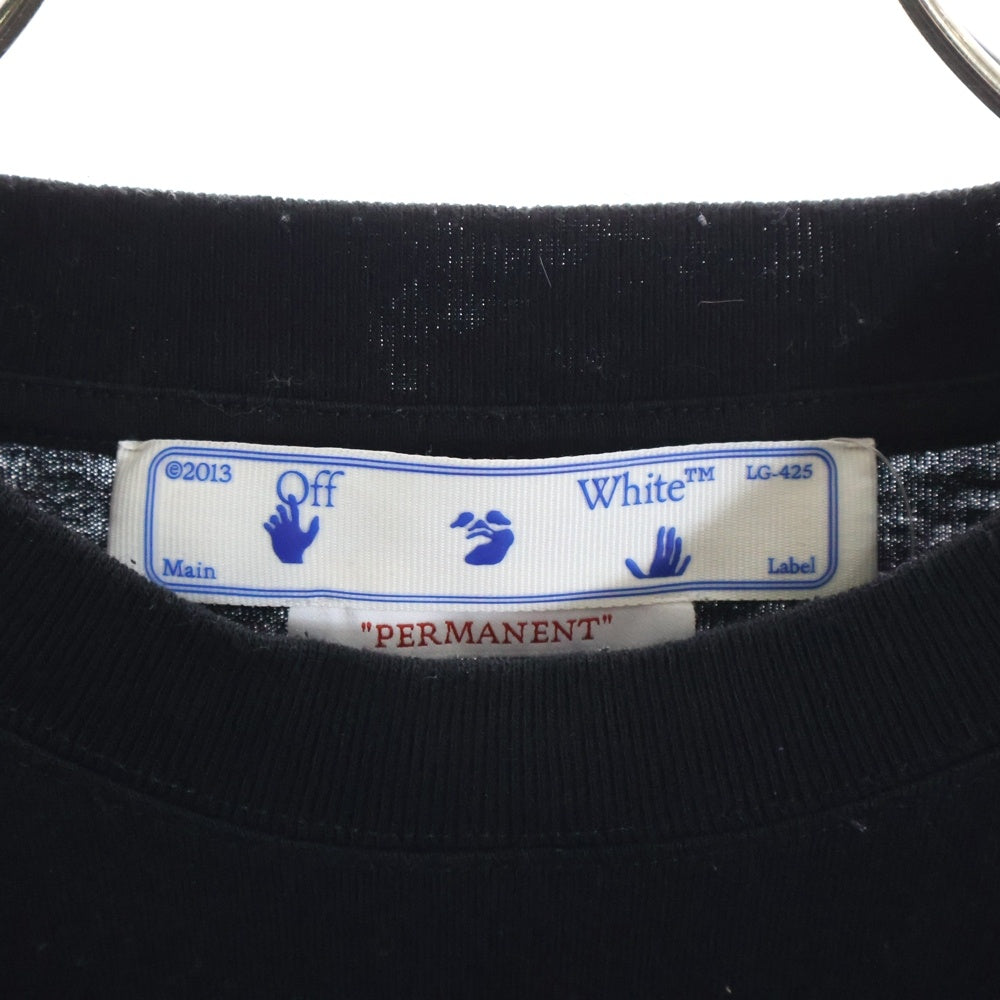 OFF-WHITE(オフホワイト) 袖ロゴ 長袖ロングスリーブ カットソー ブラック OMAB064C99JER001