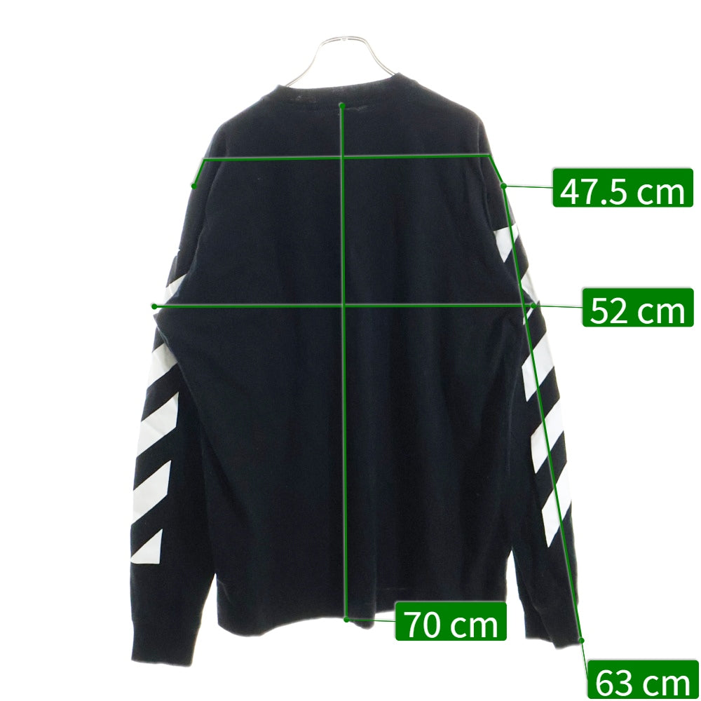 OFF-WHITE(オフホワイト) 袖ロゴ 長袖ロングスリーブ カットソー ブラック OMAB064C99JER001