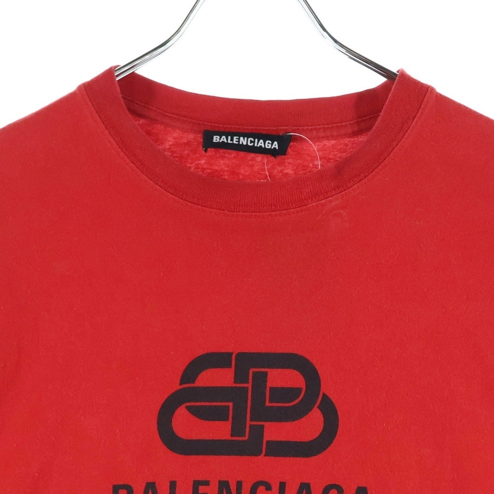 BALENCIAGA(バレンシアガ) BB LOGO S/S TEE BBロゴ 半袖Tシャツカットソー レッド