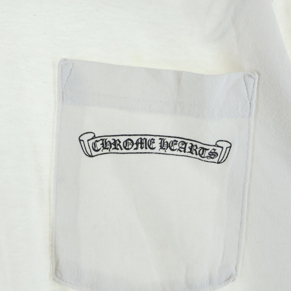 CHROME HEARTS(クロムハーツ) CH L S 1 バックスクロールラベルプリント ロングスリーブ長袖Tシャツ ホワイト