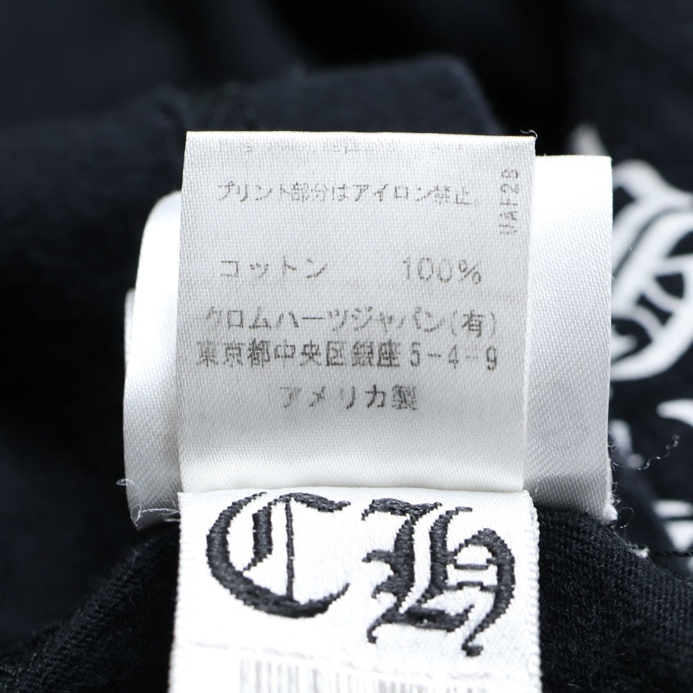 CHROME HEARTS(クロムハーツ) Vertical Logo Tee ヴァーティカルロゴ 長袖Tシャツ 胸ポケットロゴ バックロゴ 長袖カットソー ホワイト/ブラック