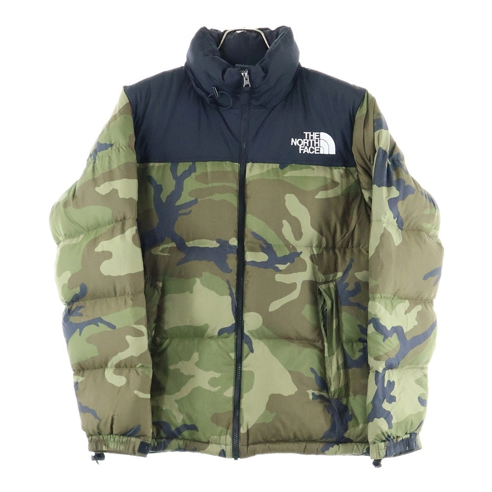 THE NORTH FACE(ザノースフェイス) NOVELTY NUPTSE JACKET ノベルティ ヌプシ ジップアップナイロン ダウンジャケット ブラック/カーキ ND91842