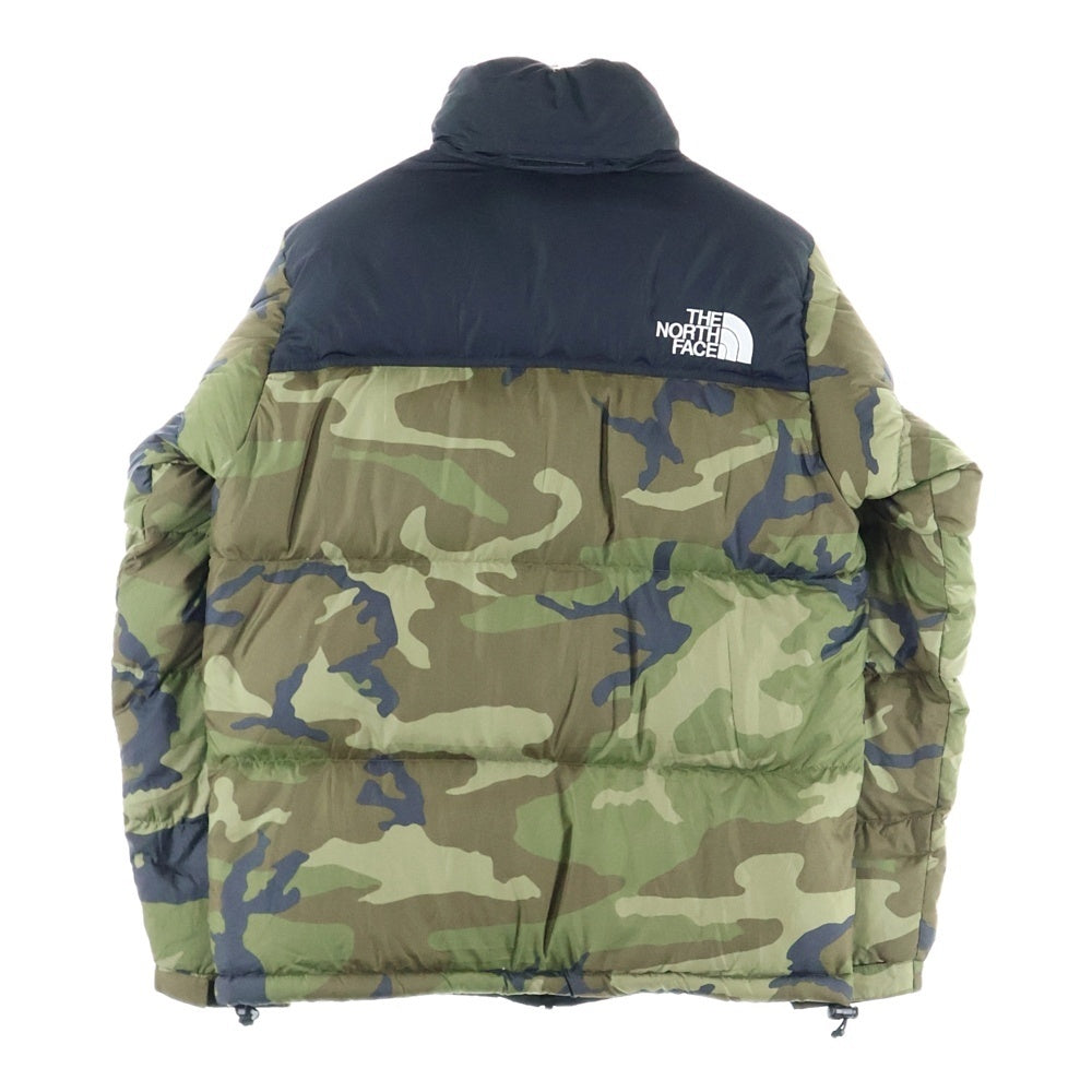 THE NORTH FACE(ザノースフェイス) NOVELTY NUPTSE JACKET ノベルティ ヌプシ ジップアップナイロン ダウンジャケット ブラック/カーキ ND91842