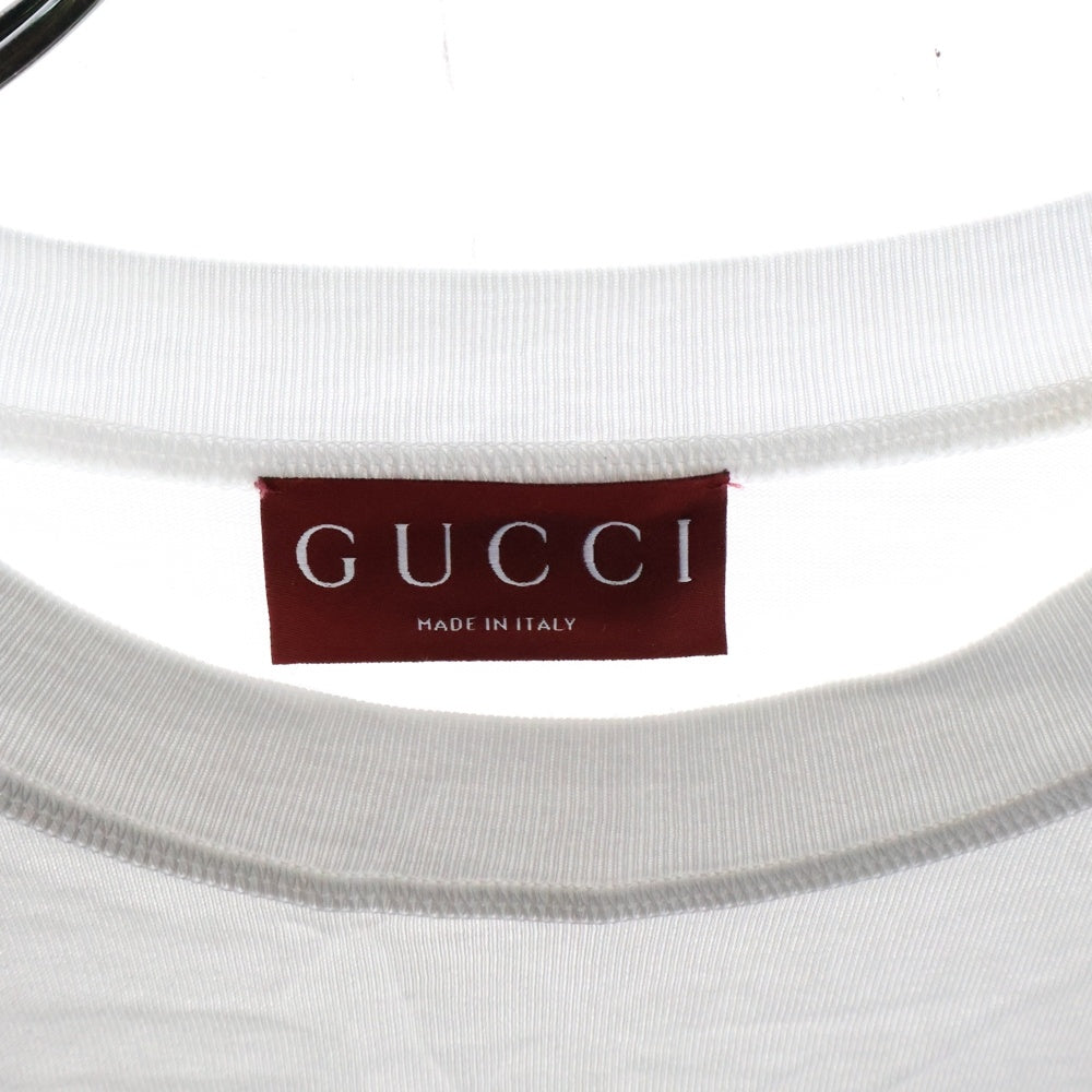 GUCCI(グッチ) フロントロゴ インターロック 半袖Tシャツ カットソー ホワイト 784361 XJGKA