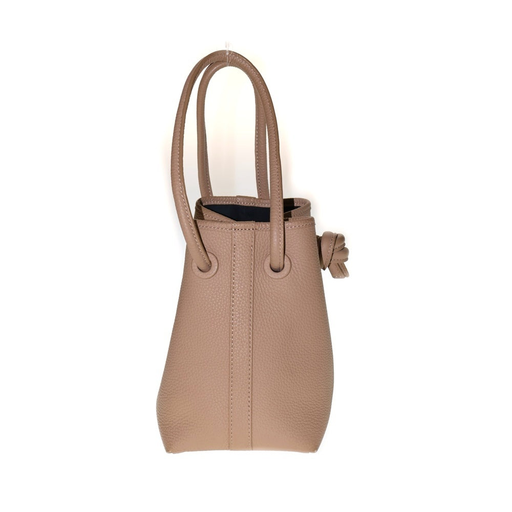 VASIC(ヴァジック) BOND MINI 巾着 レザーハンドバッグ ブラウン レディース VC3511113