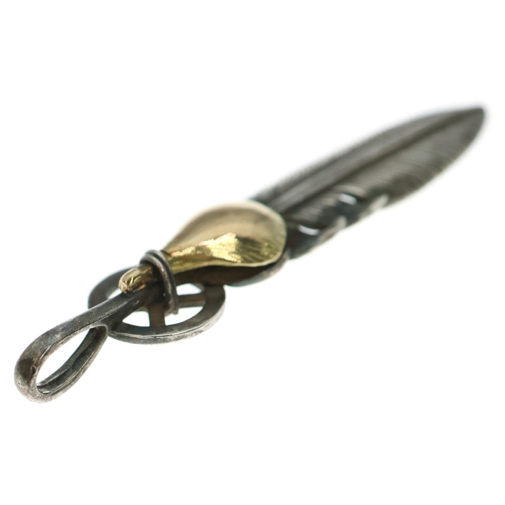 TADY & KING(タディアンドキング) K18 ホイールフェザー ペンダントトップ ネックレストップ L シルバー/ゴールド