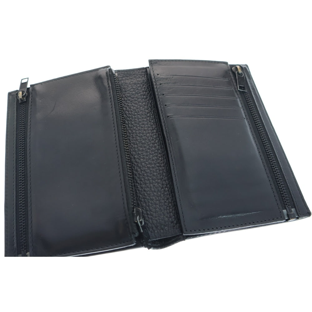 Maison Margiela 11(メゾンマルジェラ11) FOLD OVER WALLET レザーウォレット 二つ折り財布 ブラック S35UI0430 P2686