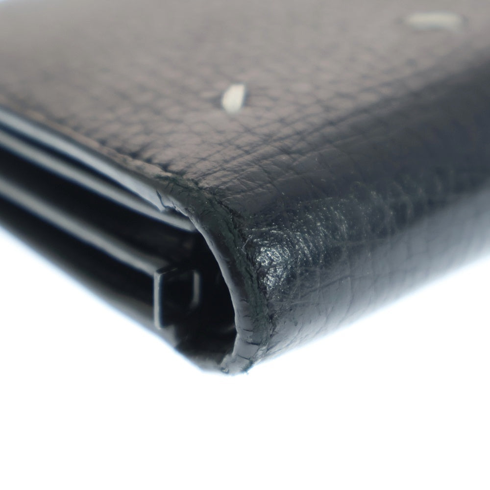 Maison Margiela 11(メゾンマルジェラ11) FOLD OVER WALLET レザーウォレット 二つ折り財布 ブラック S35UI0430 P2686