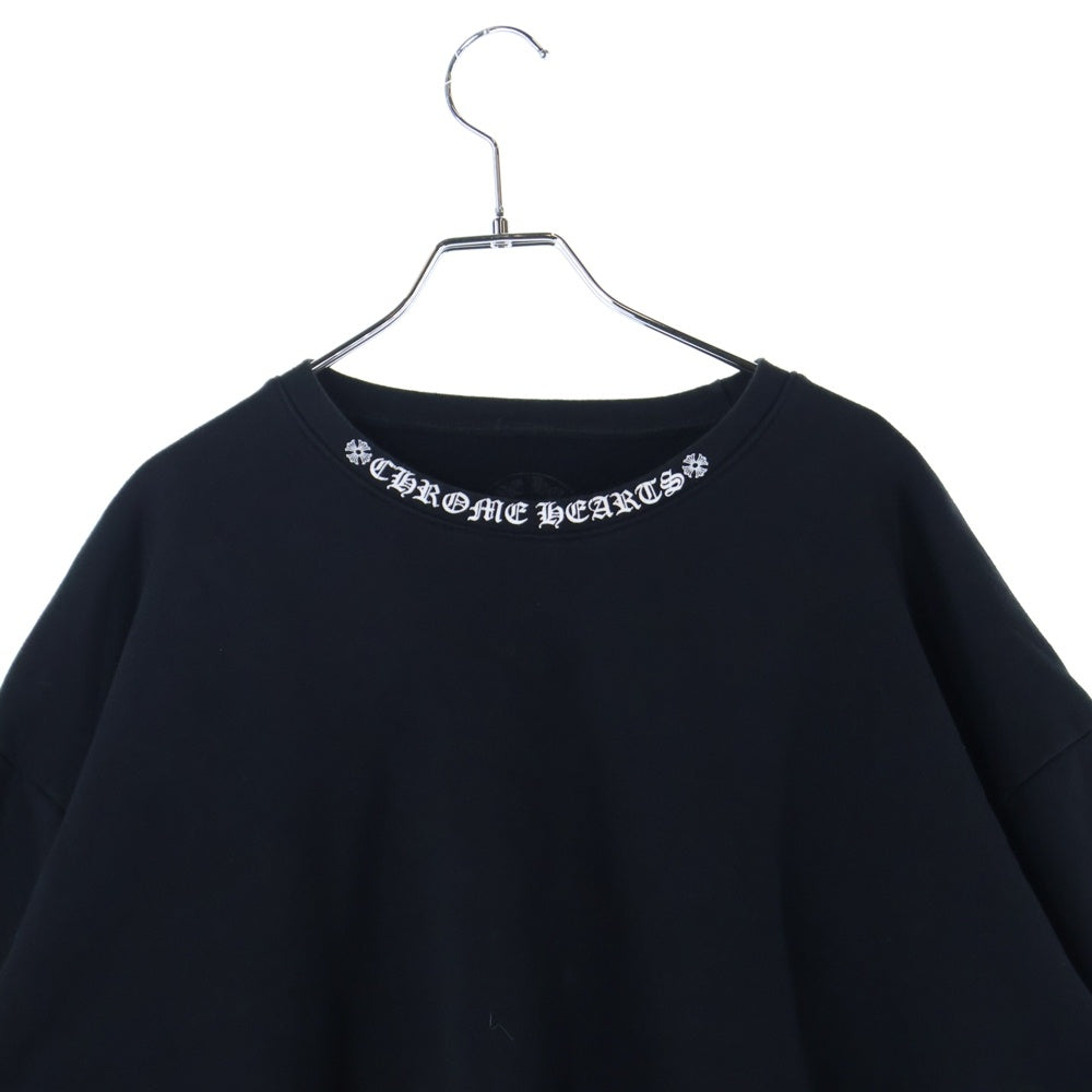 CHROME HEARTS(クロムハーツ) SWTSHRT PLVR ネックロゴプリント クルーネックスウェットトレーナー ブラック