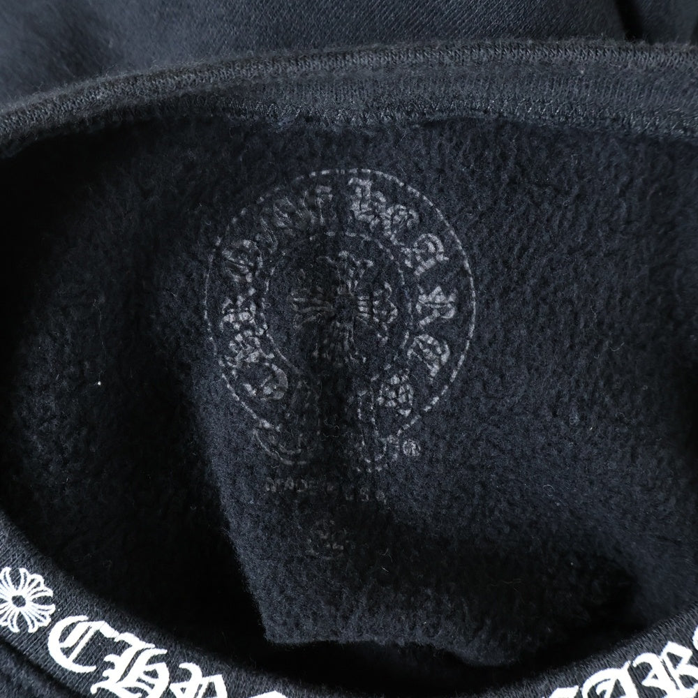 CHROME HEARTS(クロムハーツ) SWTSHRT PLVR ネックロゴプリント クルーネックスウェットトレーナー ブラック