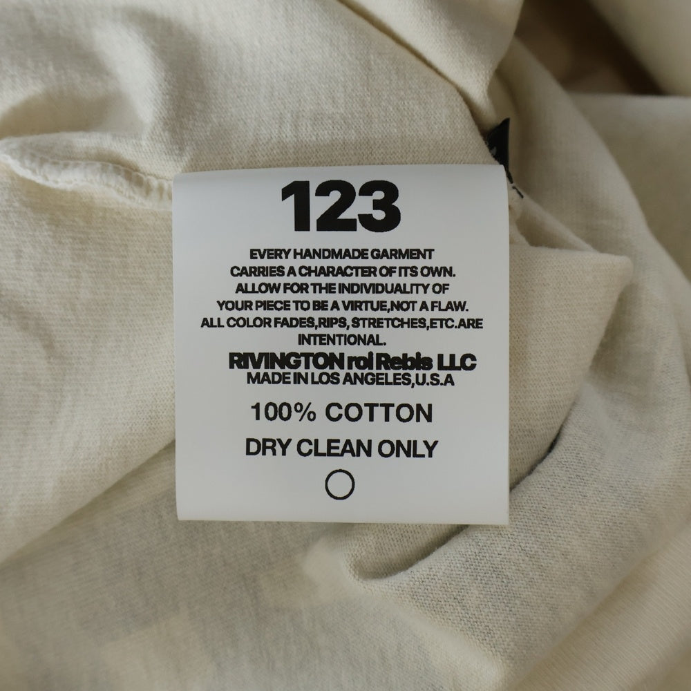 RIVINGTON roi Rebis(リヴィントンロイレビス ) 25SS CRITICAL PROXIMITY TEE クリティカル プロクシミティ 両面プリント 半袖カットソー ホワイト
