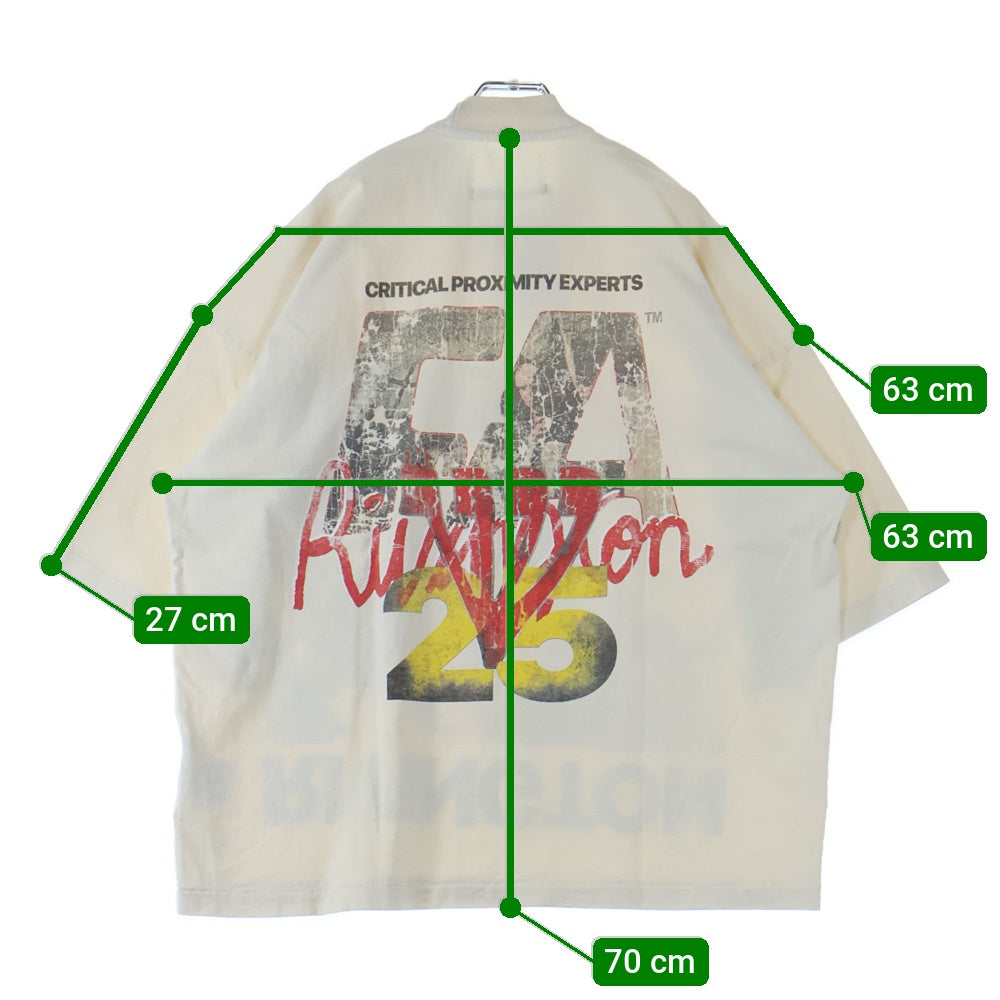 RIVINGTON roi Rebis(リヴィントンロイレビス ) 25SS CRITICAL PROXIMITY TEE クリティカル プロクシミティ 両面プリント 半袖カットソー ホワイト