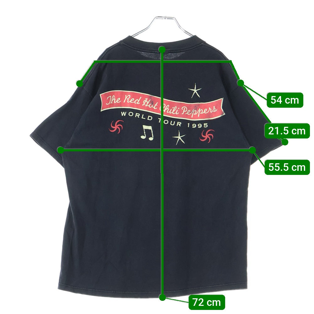 VINTAGE(ヴィンテージ) 90s Red Hot Chili Peppers ONE HOT MINUTE 1995 レッドホットチリペッパーズ ワンホットミニット ツアーTシャツ 半袖カットソー ブラック
