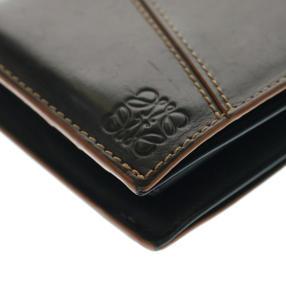 LOEWE(ロエベ) パズル アナグラム 2つ折り財布 コンパクトウォレット ブラック/ブラウン 062306