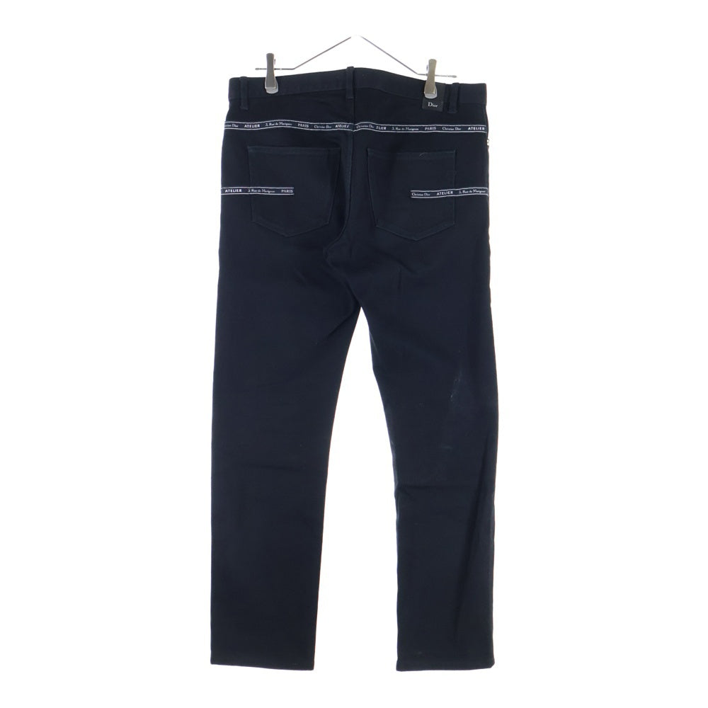 Dior HOMME(ディオールオム) SLIM17.5 アトリエライン デニム テーパードパンツ ブラック 863DS26A4209