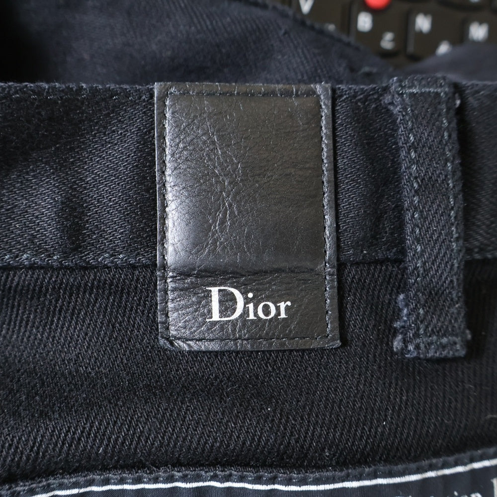 Dior HOMME(ディオールオム) SLIM17.5 アトリエライン デニム テーパードパンツ ブラック 863DS26A4209