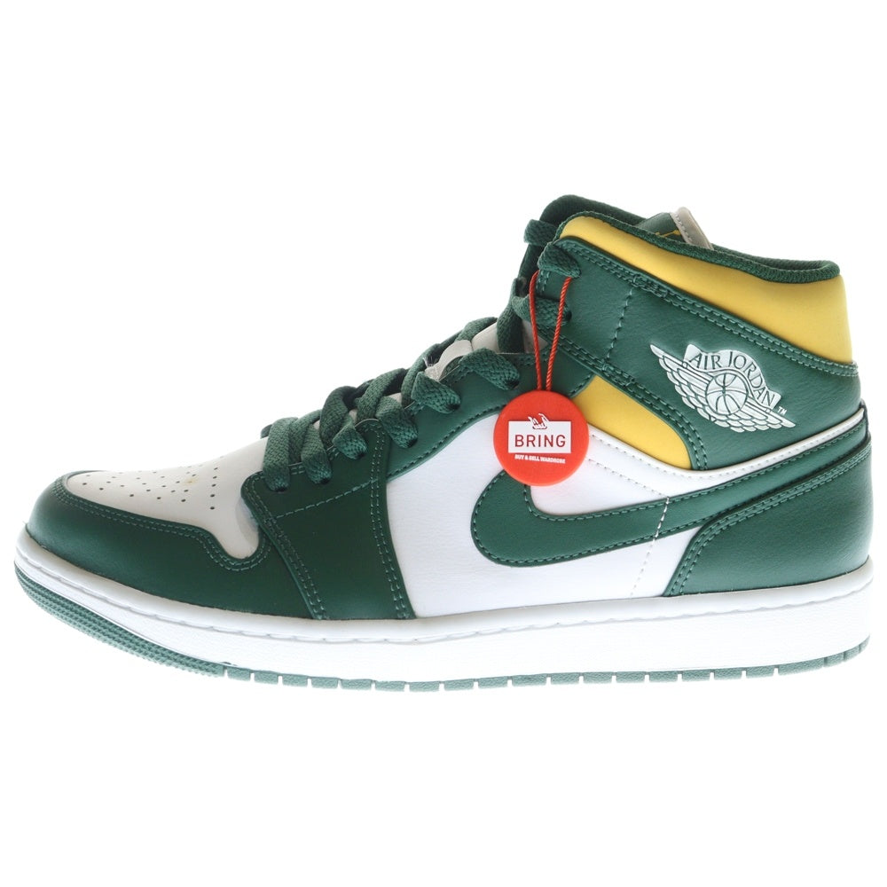 NIKE(ナイキ) AIR JORDAN 1 MID SEATTLE SUPERSONICS 554724-371 エアジョーダン 1 ミッドカットスニーカー グリーン/ホワイト US10/28cm