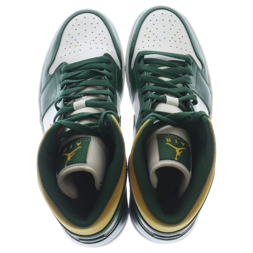 NIKE(ナイキ) AIR JORDAN 1 MID SEATTLE SUPERSONICS 554724-371 エアジョーダン 1 ミッドカットスニーカー グリーン/ホワイト US10/28cm