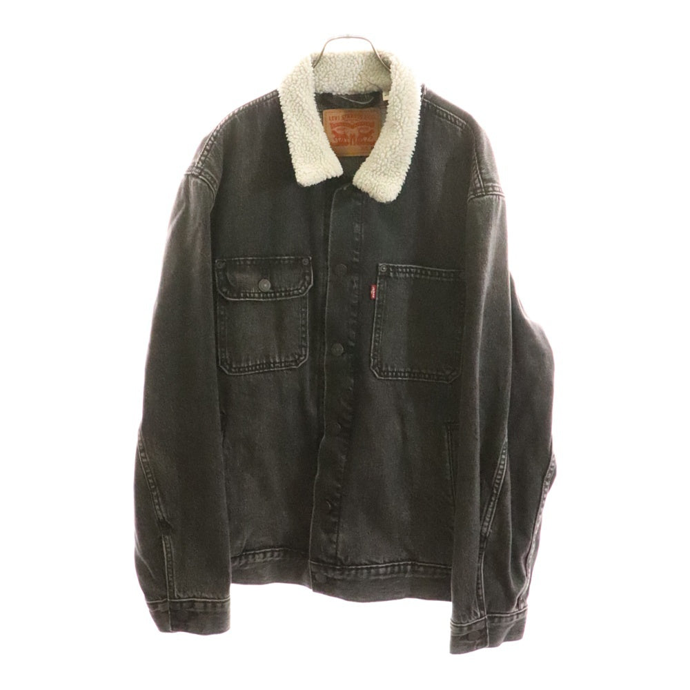 Levi's(リーバイス) 裏地チェック ボア デニムジャケット ブラック PC9-A3181-0001