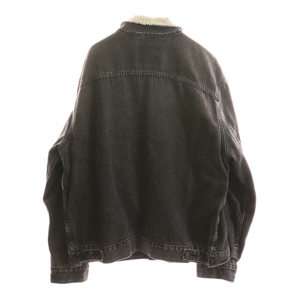 Levi's(リーバイス) 裏地チェック ボア デニムジャケット ブラック PC9-A3181-0001