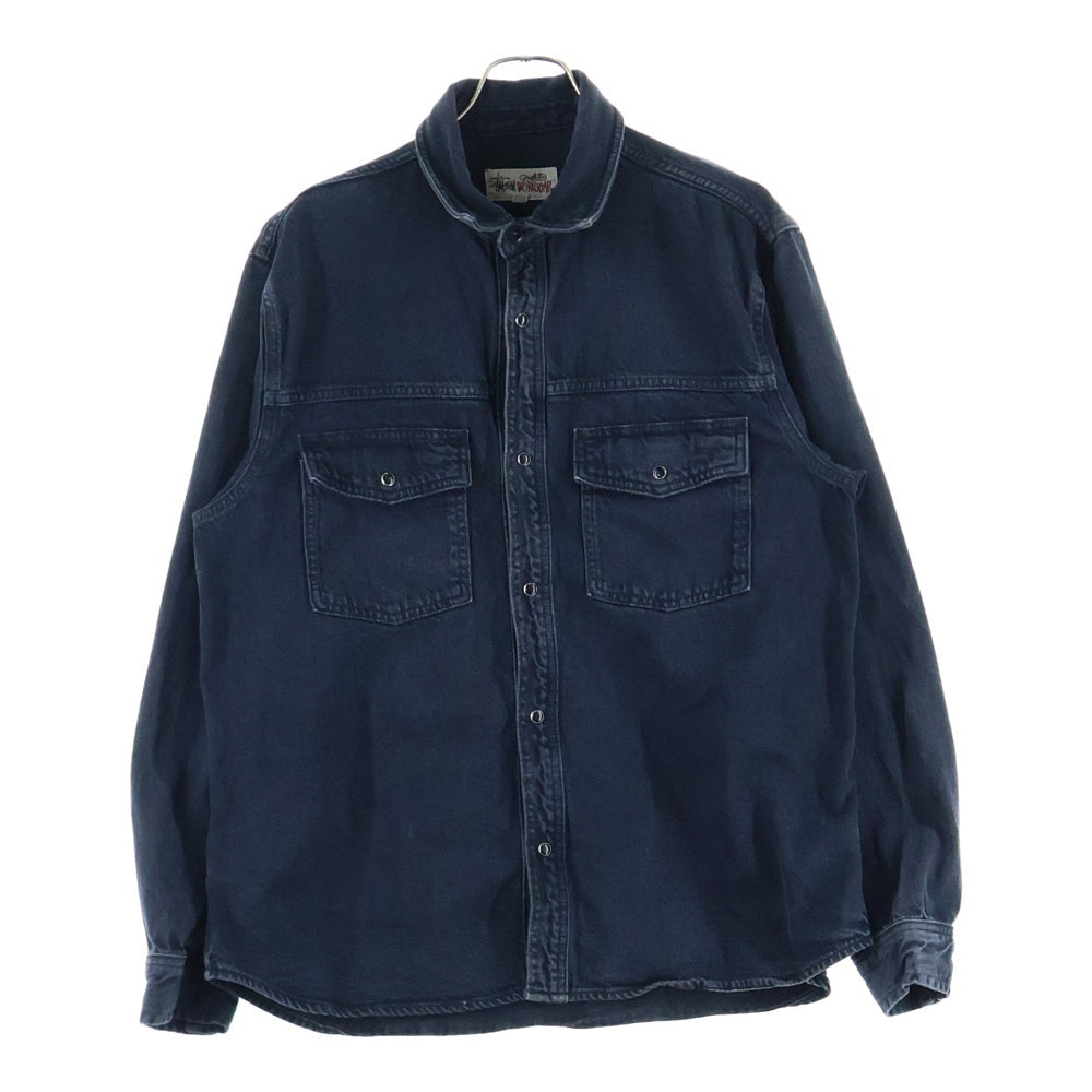 STUSSY(ステューシー) Double Dye Western Shirt ウエスタン 長袖シャツ ブラック 1110276