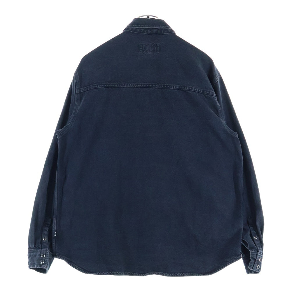 STUSSY(ステューシー) Double Dye Western Shirt ウエスタン 長袖シャツ ブラック 1110276