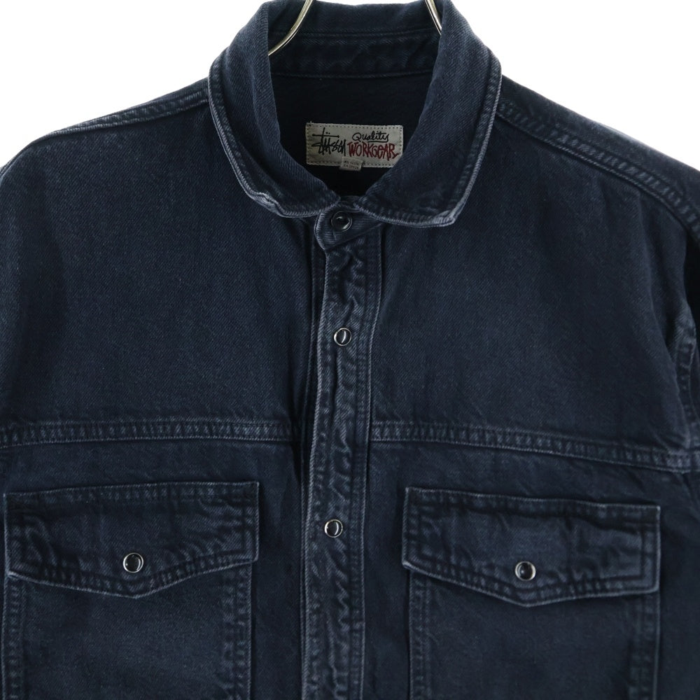 STUSSY(ステューシー) Double Dye Western Shirt ウエスタン 長袖シャツ ブラック 1110276