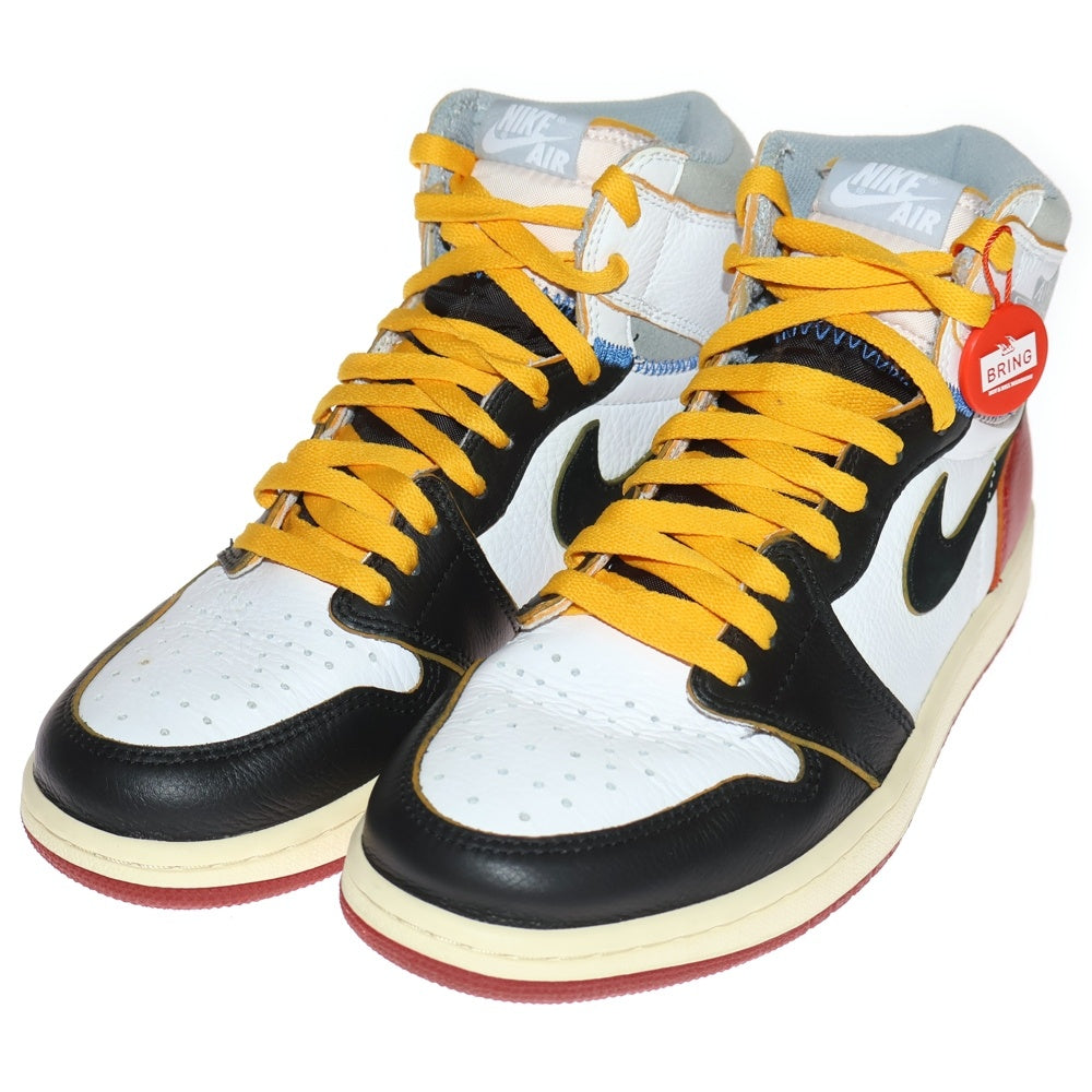 NIKE(ナイキ) ×UNION AIR JORDAN 1 RETRO HI NRG BV1300-106 ユニオン エアジョーダン1 ハイカットスニーカー ブラック/レッド/ホワイト US9/27cm