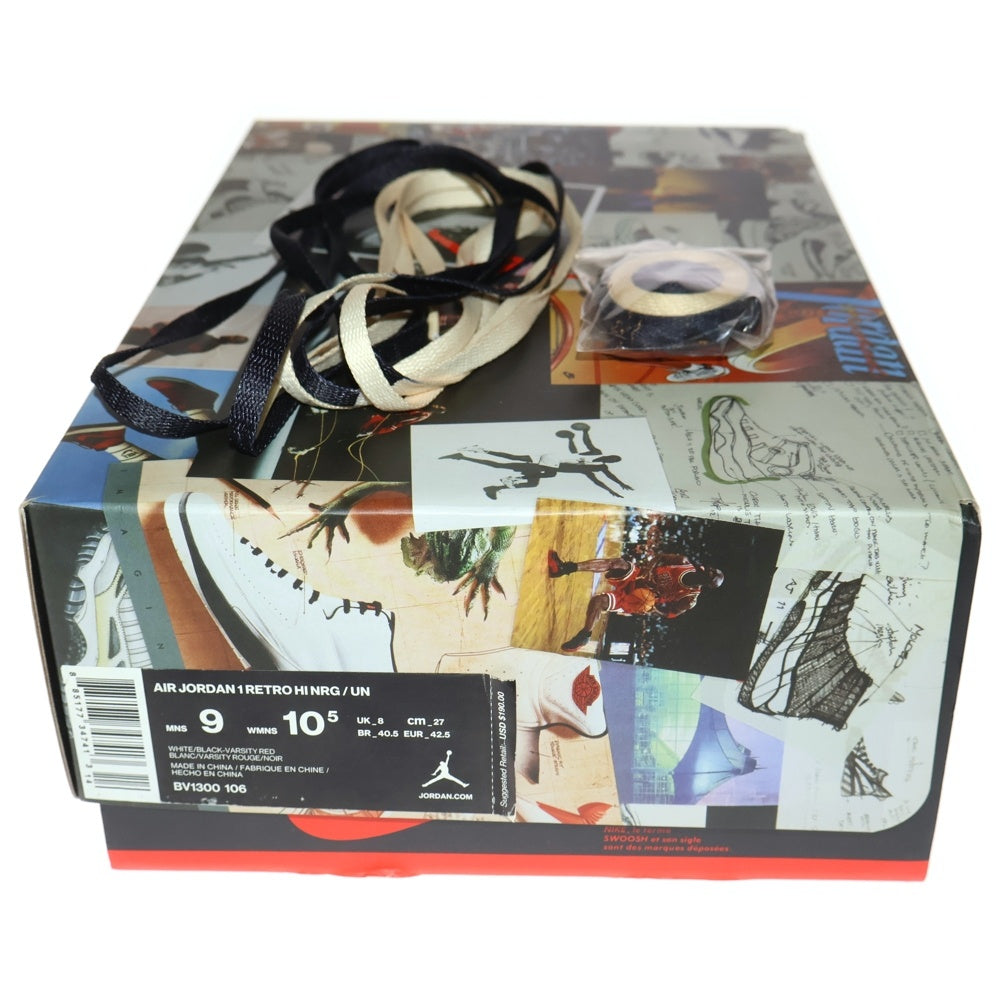 NIKE(ナイキ) ×UNION AIR JORDAN 1 RETRO HI NRG BV1300-106 ユニオン エアジョーダン1 ハイカットスニーカー ブラック/レッド/ホワイト US9/27cm