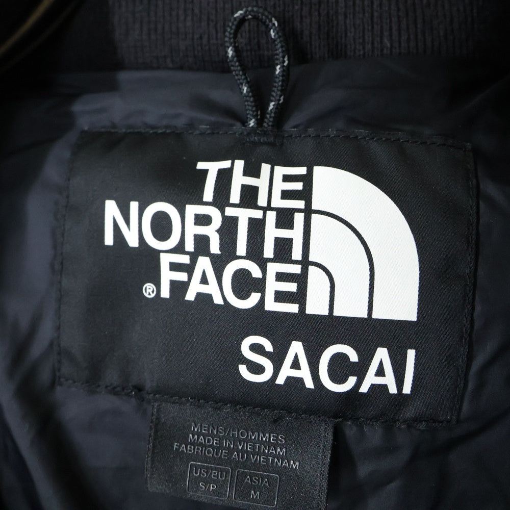 THE NORTH FACE(ザノースフェイス) 17AW×sacai サカイ ボンバージャケット ダウンジャケット ND9171SA 17-01503M ブラック