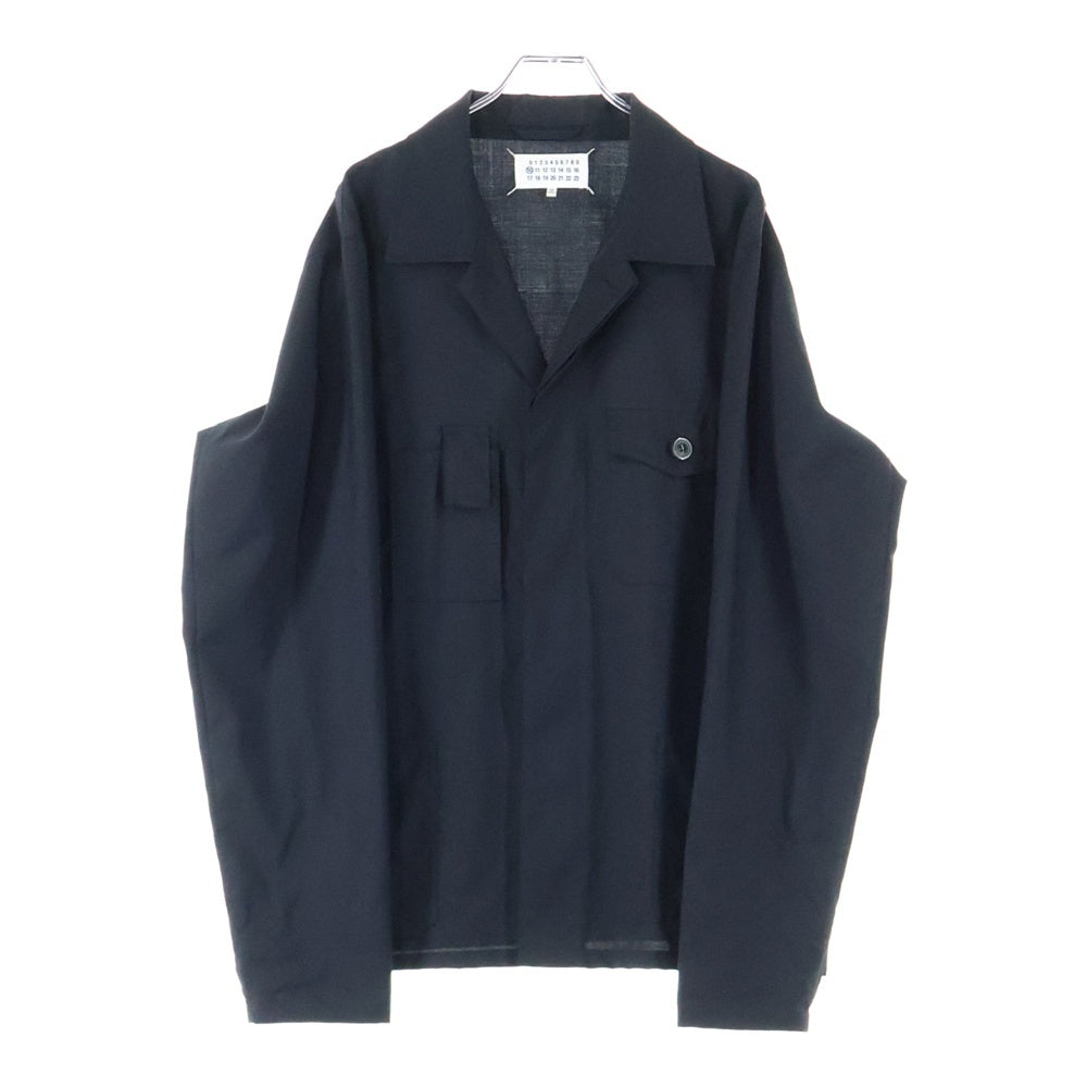 Maison Margiela 10(メゾン マルジェラ) 20SS フロントポケット シャツジャケット ブラック S50DL0426 S4433