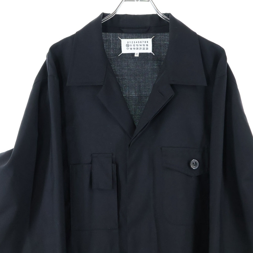 Maison Margiela 10(メゾン マルジェラ) 20SS フロントポケット シャツジャケット ブラック S50DL0426 S4433