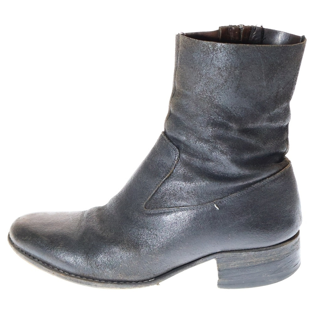 CARPE DIEM(カルペディエム) 9..shoes サイドジップ レザーブーツ ブラック XH01