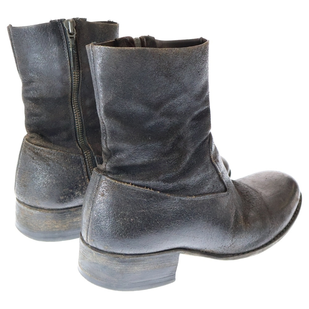 CARPE DIEM(カルペディエム) 9..shoes サイドジップ レザーブーツ ブラック XH01