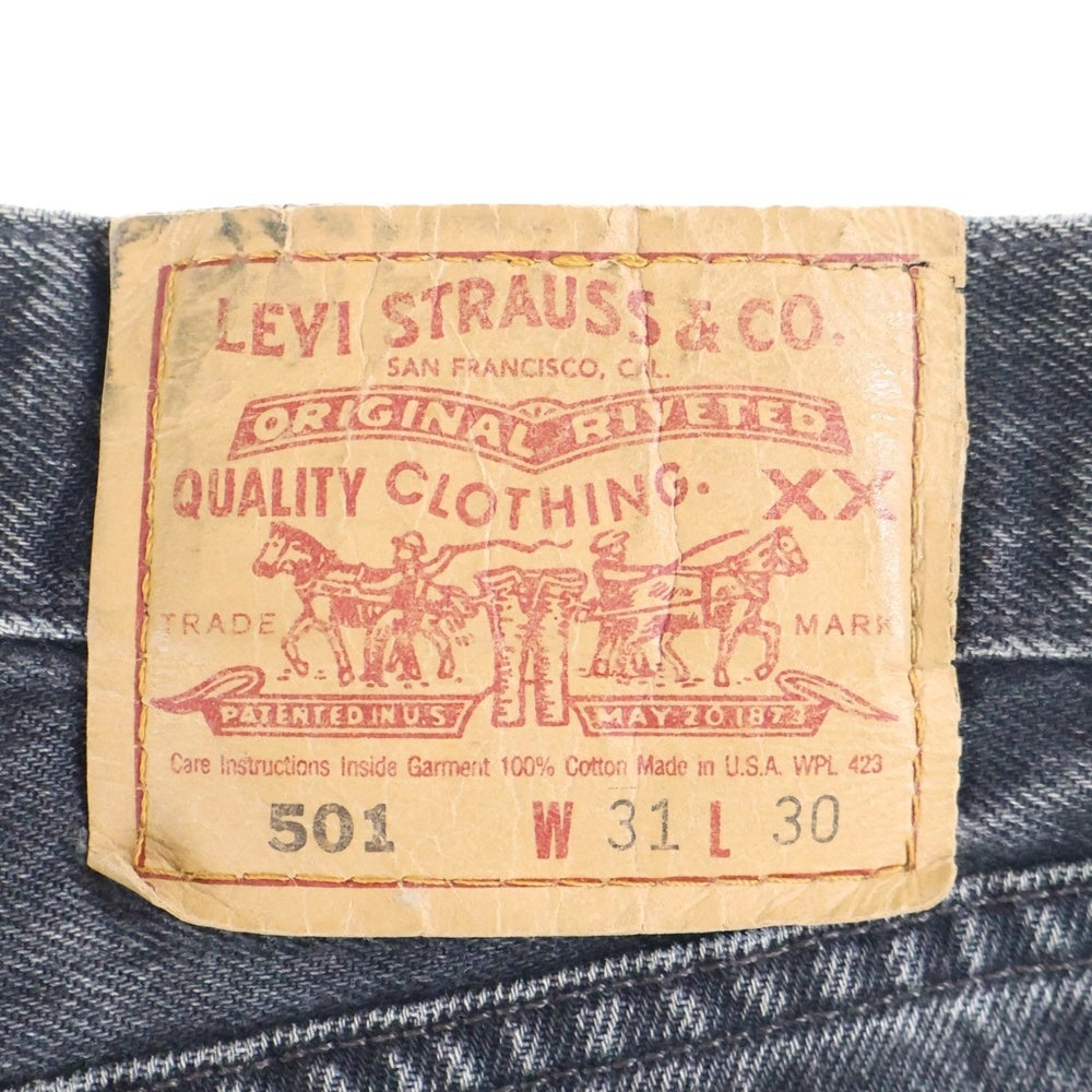 Levi's(リーバイス) 90s USA製 501 ボタン裏555 バレンシア工場 デニムパンツ ブラック