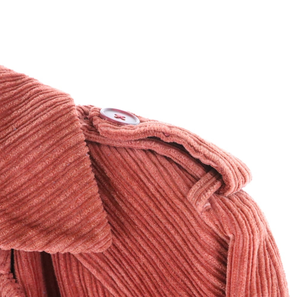 STUSSY(ステューシー) コーデュロイ コットン ロングコート レッド