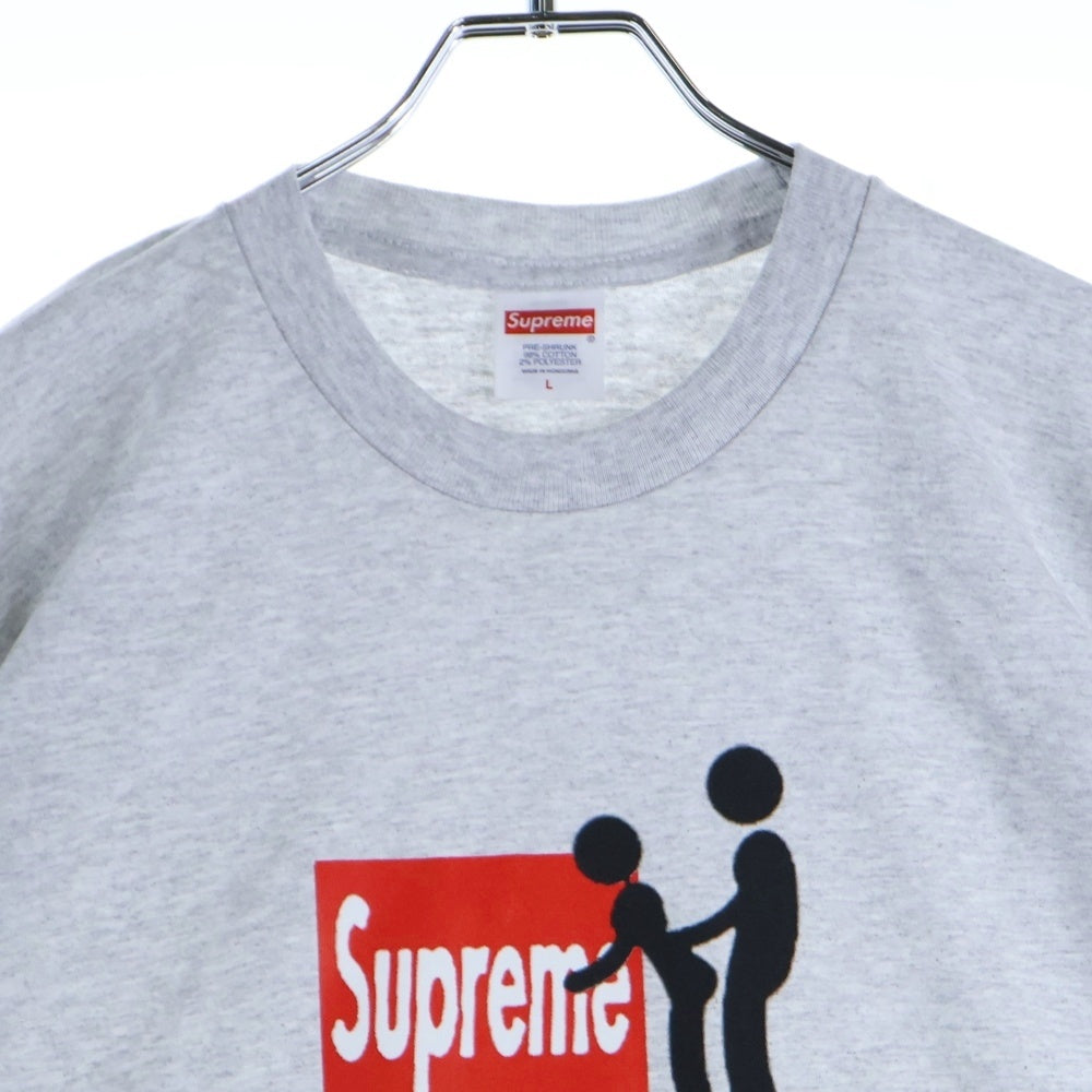 SUPREME(シュプリーム) 25AW Stick Tee ロゴプリント 半袖Tシャツ カットソー グレー