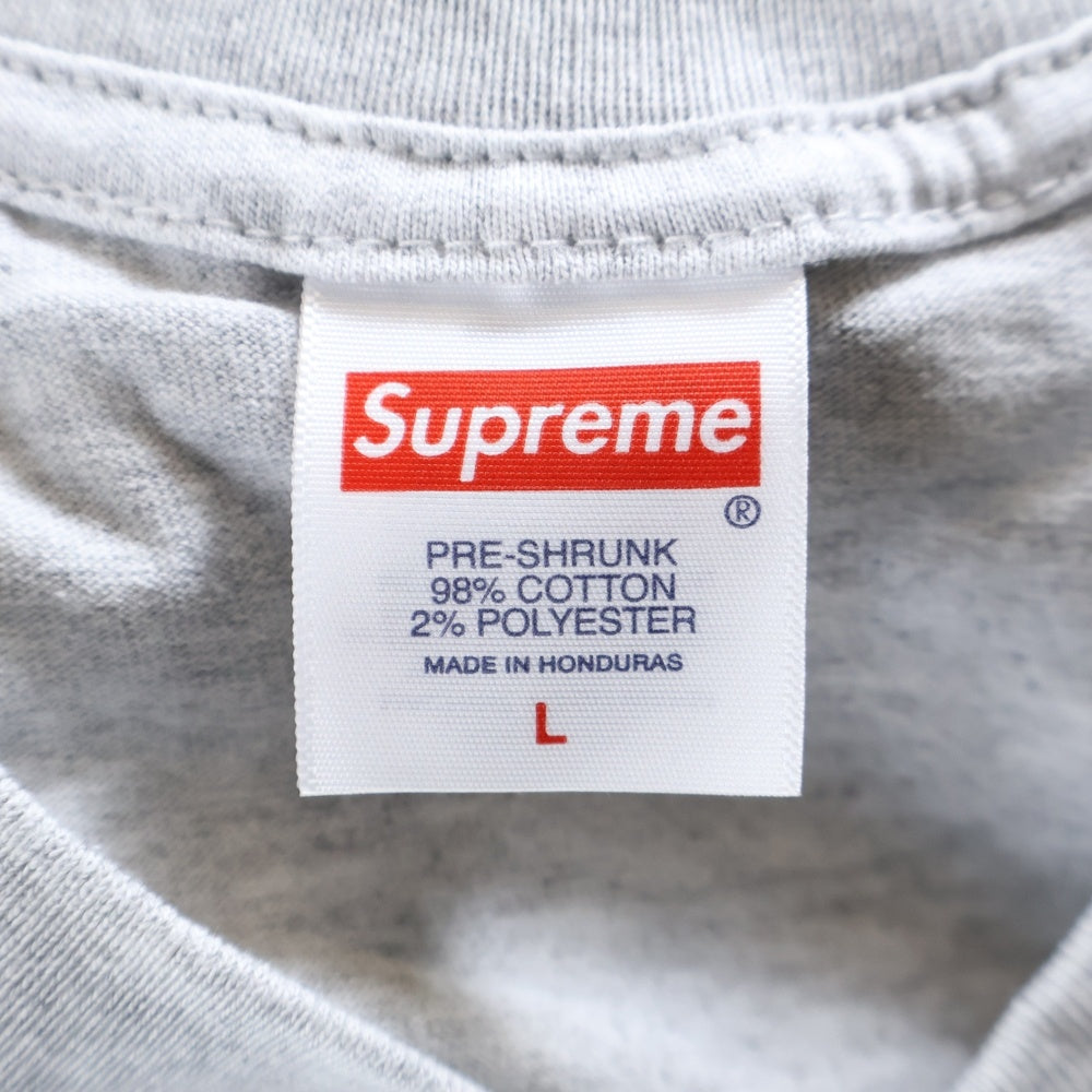 SUPREME(シュプリーム) 25AW Stick Tee ロゴプリント 半袖Tシャツ カットソー グレー