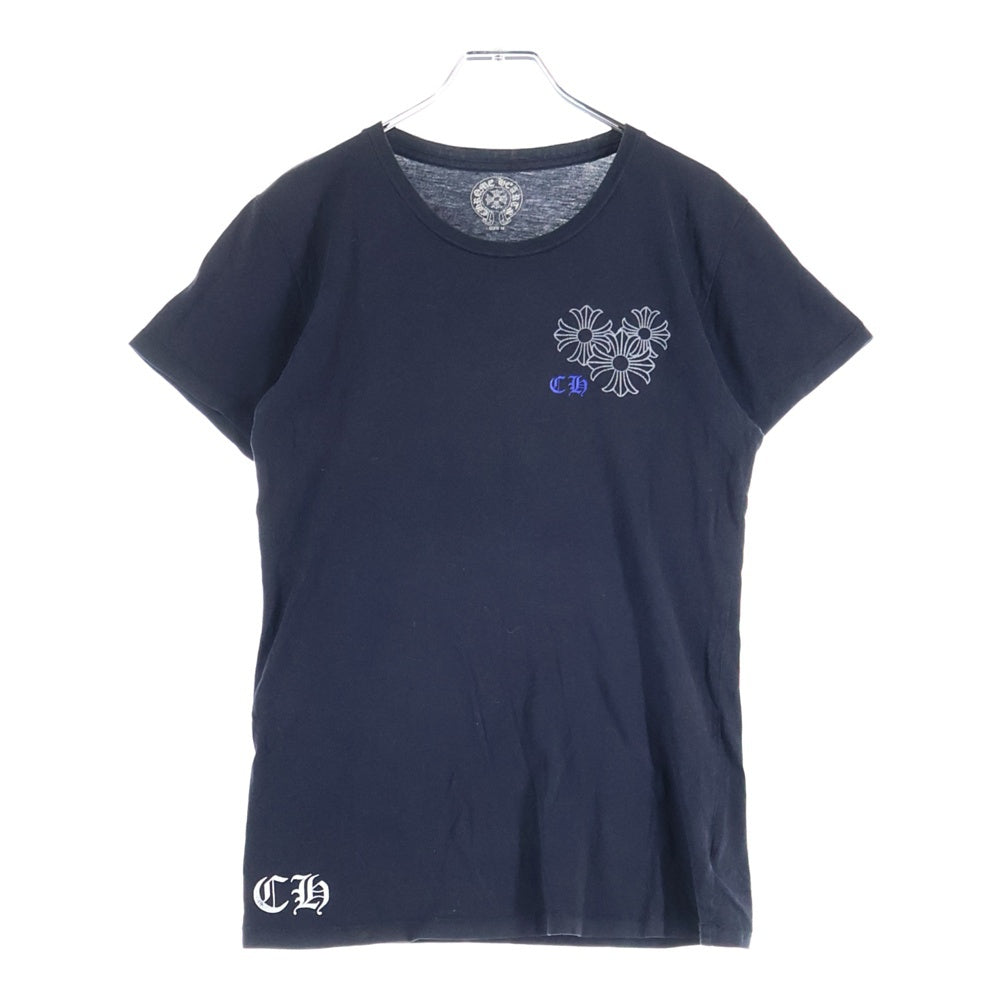CHROME HEARTS(クロムハーツ) サークル CHプラス 両面プリント クルーネック 半袖Tシャツカットソー ブラック/ブルー