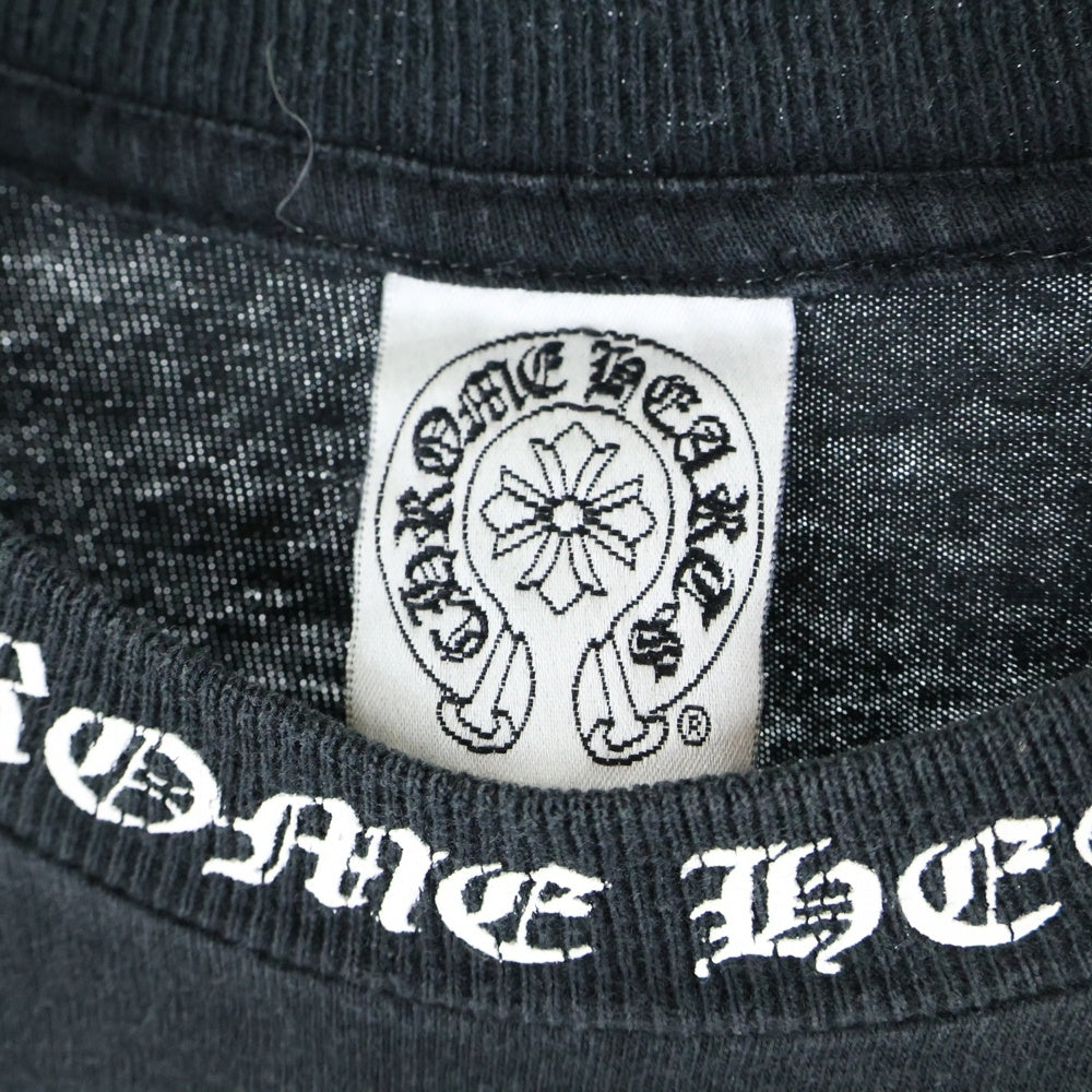 CHROME HEARTS(クロムハーツ) OLD MALIBU マリブ限定 ネックロゴ バックフローラル 半袖Tシャツ カットソー ブラック