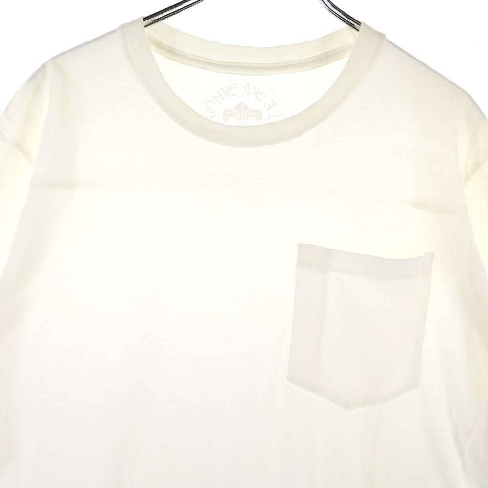 CHROME HEARTS(クロムハーツ) サイドCH レザーパッチ スクロールラベル 半袖Tシャツ カットソー ホワイト