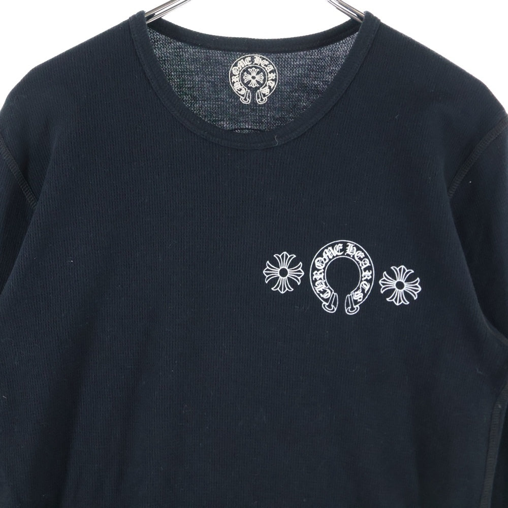 CHROME HEARTS(クロムハーツ) Thermal Tee CH PLS ホースシュープリント ロングスリーブ 長袖Tシャツカットソー ブラック