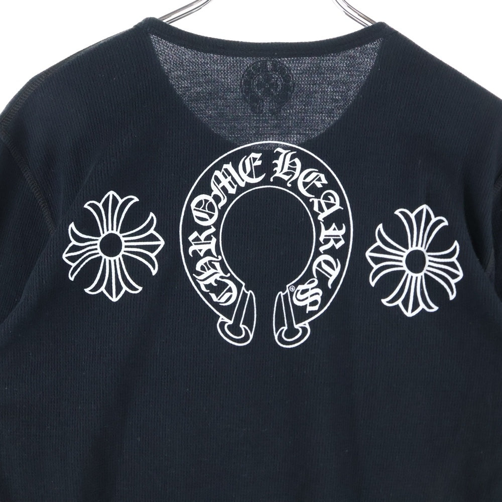 CHROME HEARTS(クロムハーツ) Thermal Tee CH PLS ホースシュープリント ロングスリーブ 長袖Tシャツカットソー ブラック