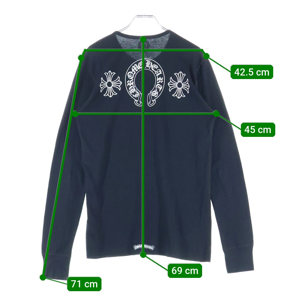 CHROME HEARTS(クロムハーツ) Thermal Tee CH PLS ホースシュープリント ロングスリーブ 長袖Tシャツカットソー ブラック
